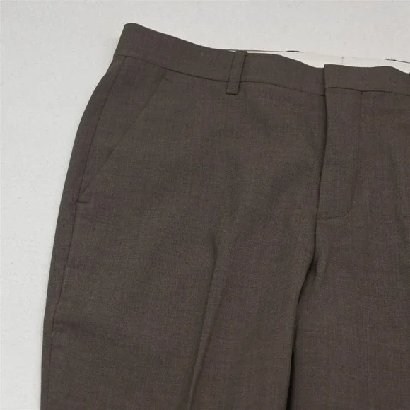 Express 38S 33x30 Brown Wool Extra Slim Soft Shoulder Mens Jacket Pants Suit